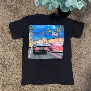 Cool 2010 Black In-N-Out Burger T-Shirt with Car and Cityscape Design